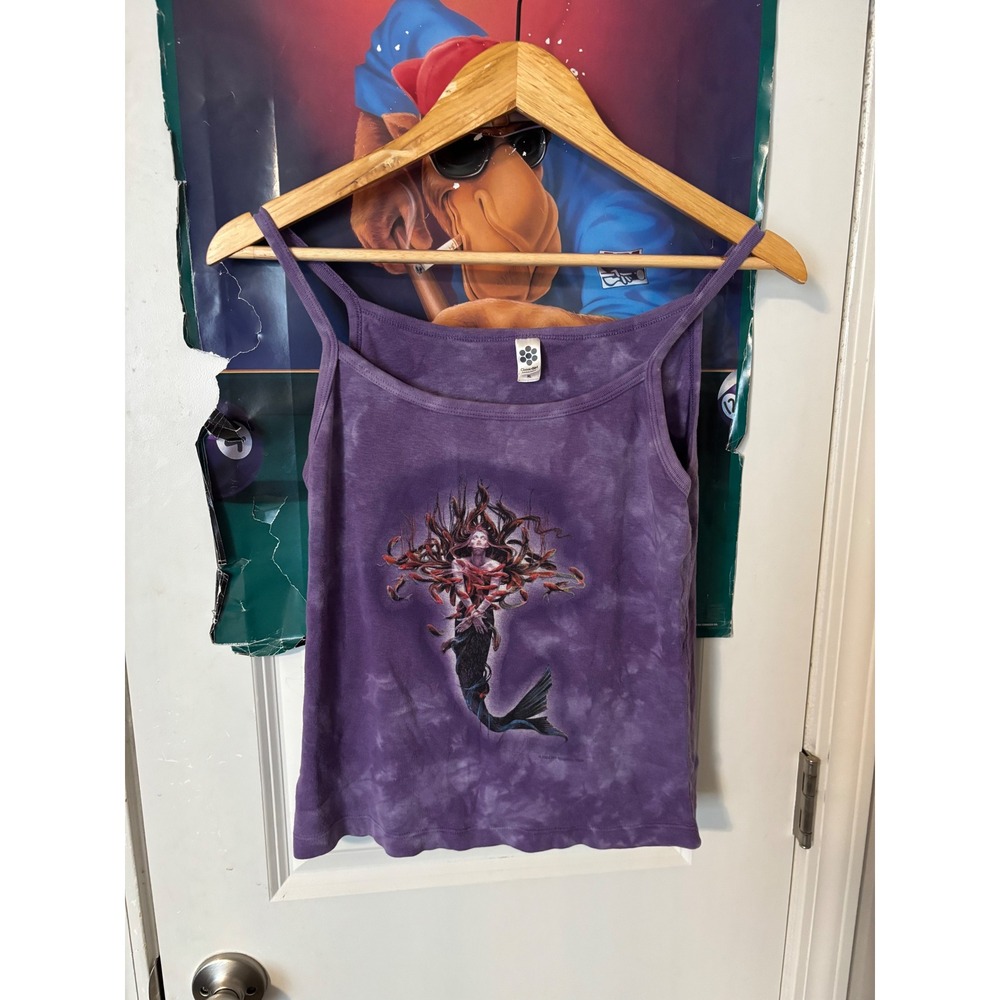 Vintage 2004 Classic Girl American Apparel Mermaid Tie Dye Cami Tank Top XL
